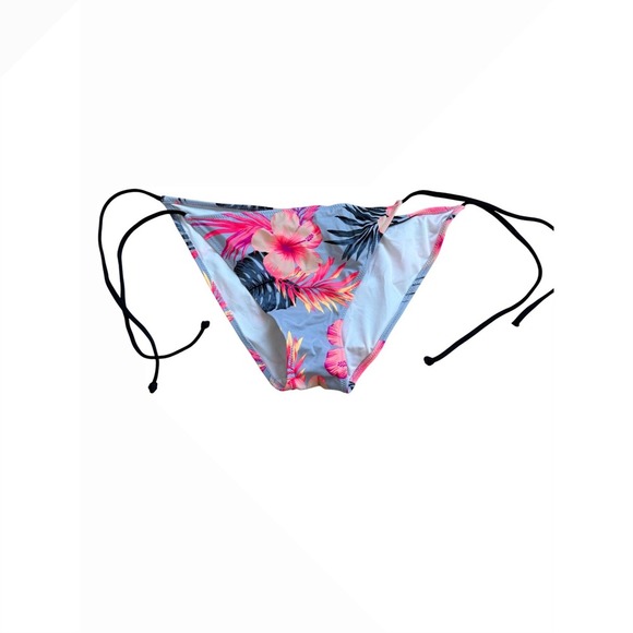 PINK Victoria's Secret Floral Tropical Swim bottom Bikini Top L/G - Picture 2 of 3